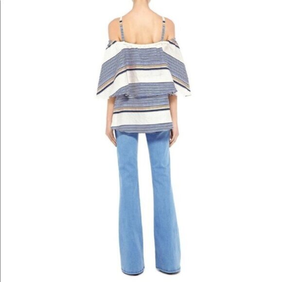 Tanya Taylor Textured Sunset Stripe Lone Top Women Size 2 - Picture 4 of 8